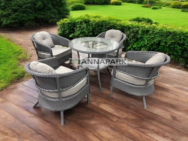 Annapark Lobby Rattan Yemek Masa Takımı