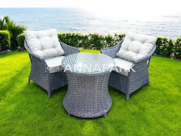 Annapark Westin Rattan Oturma Grubu - Koyu Gri