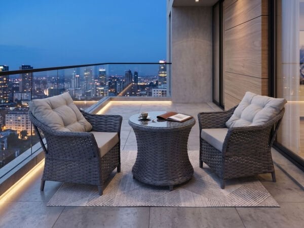 Westin Balkon Masa Takımı – Antrasit