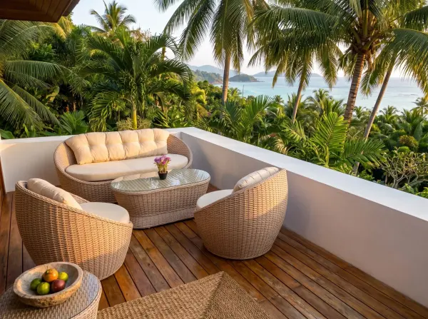Rattan Masalı Bahçe Oturma Grubu Rodos Cappuccino