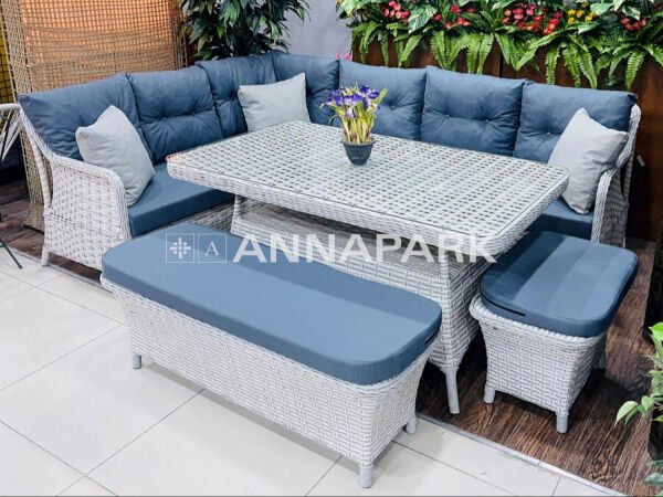 Marbella Masalı Köşe Takımı – Açık Gri