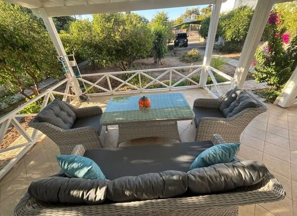 Rattan Masalı Bahçe Oturma Grubu Merrell Açık Gri