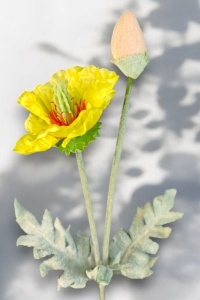 Yapay Çiçek Gelincik Sarı 55cm