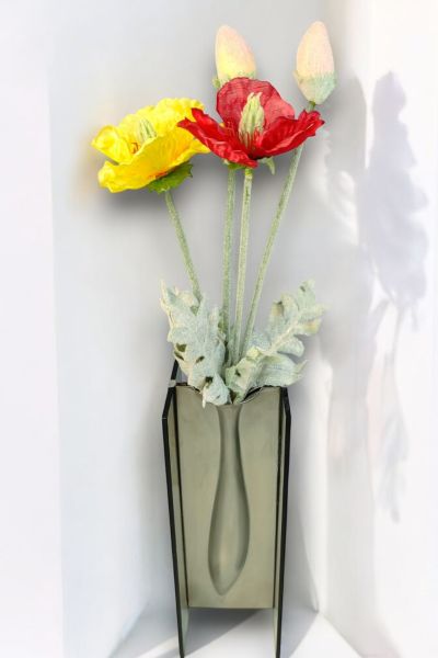Yapay Çiçek Gelincik Sarı 55cm