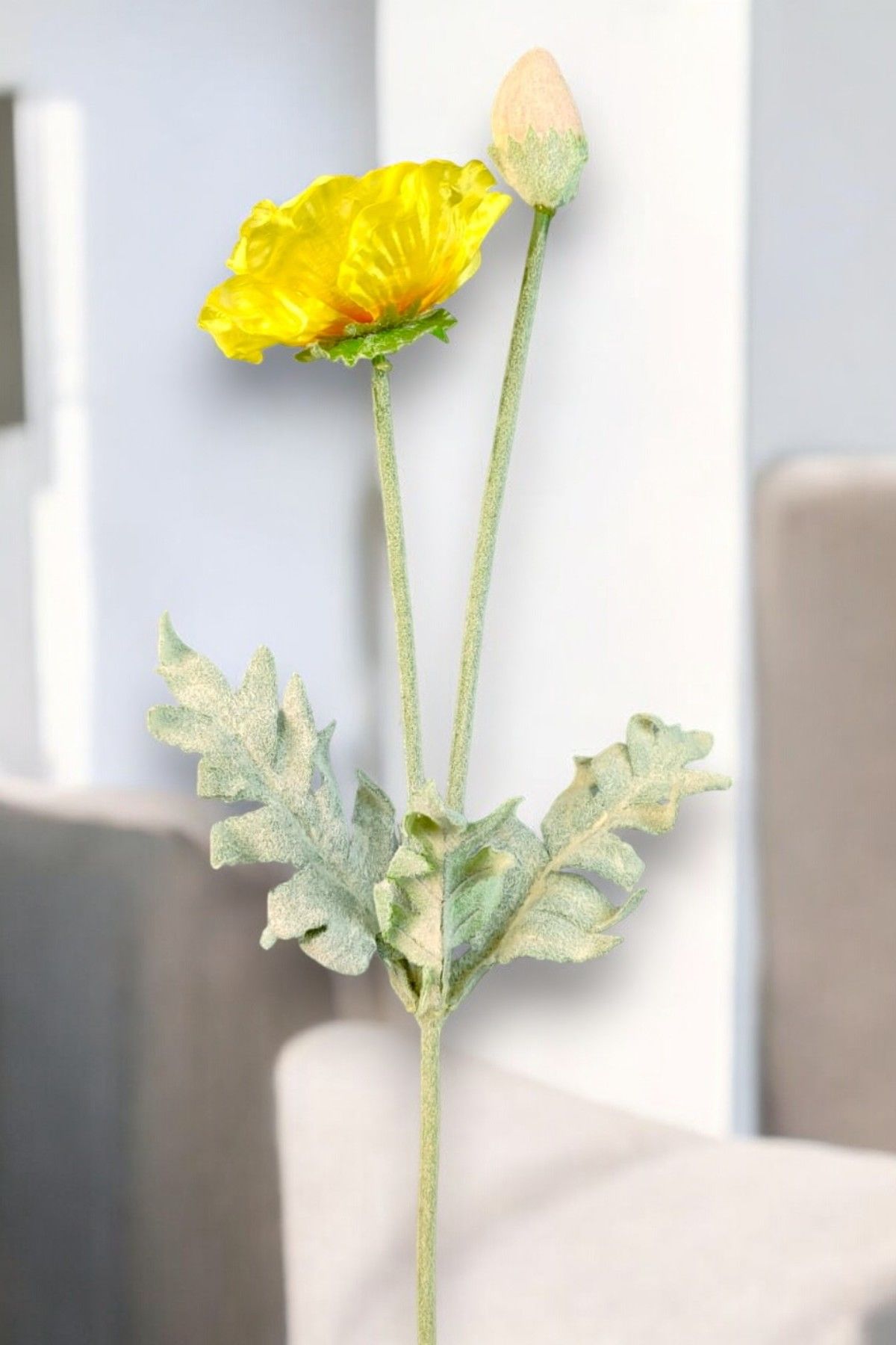 Yapay Çiçek Gelincik Sarı 55cm