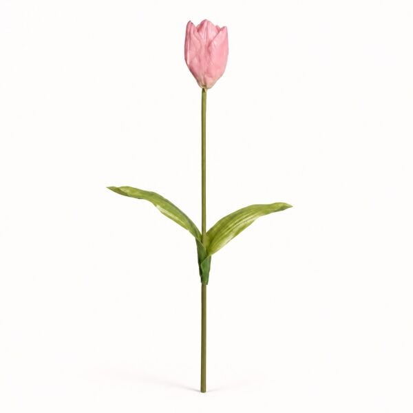 Pembe Gerçek Dokulu Yapay Lale Dalı