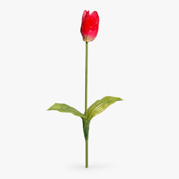 Yapay Lale Islak Dokulu 65 cm Kırmızı