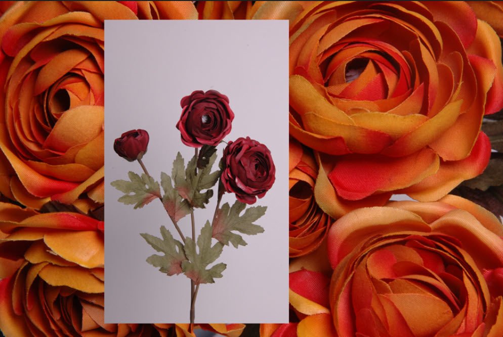 Yapay Çiçek Kamelya 76cm Bordo