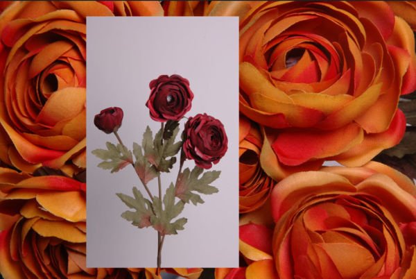 Yapay Çiçek Kamelya 76cm Bordo