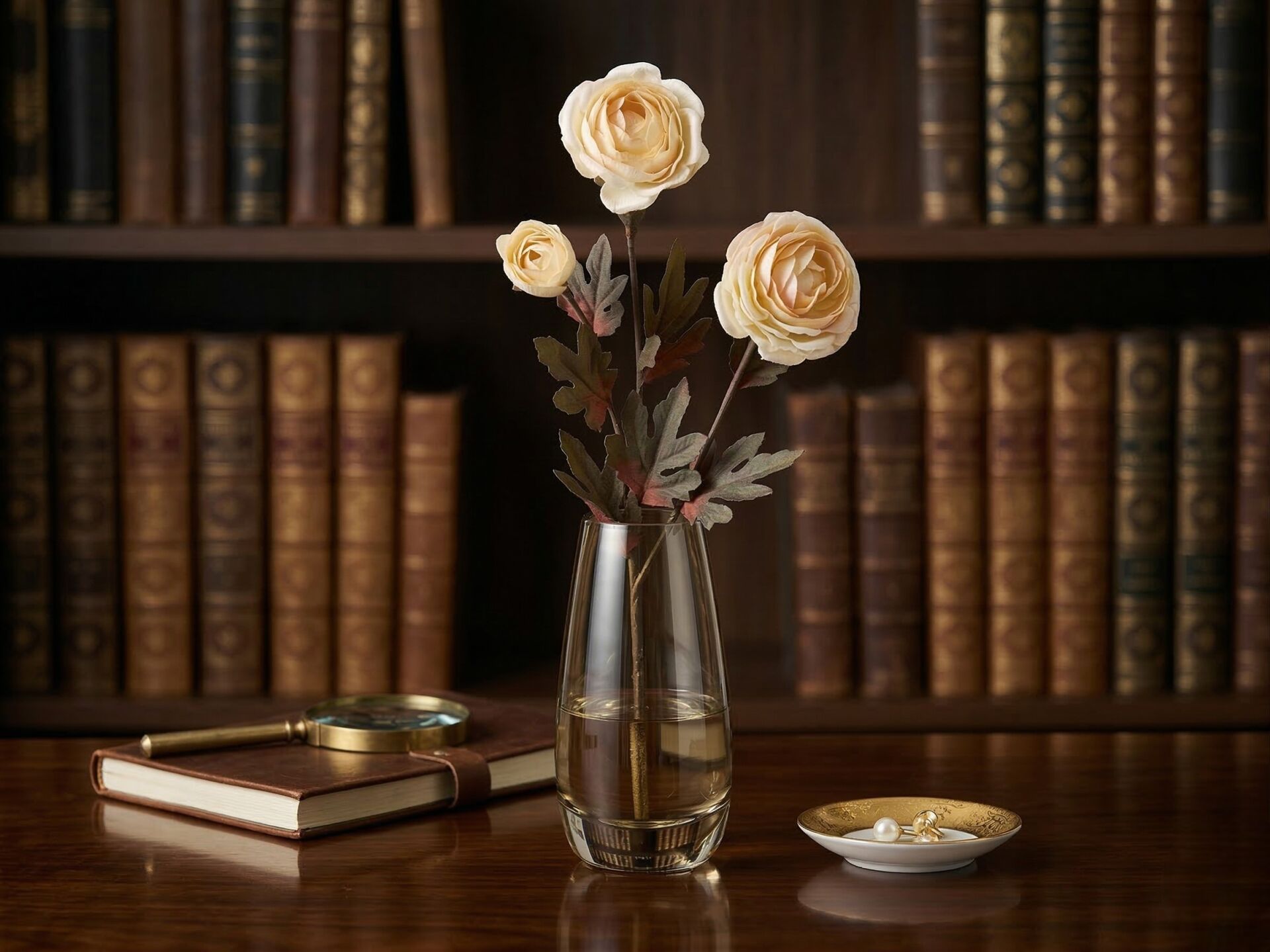 Yapay Kamelya Tek Dal 76 cm - Krem