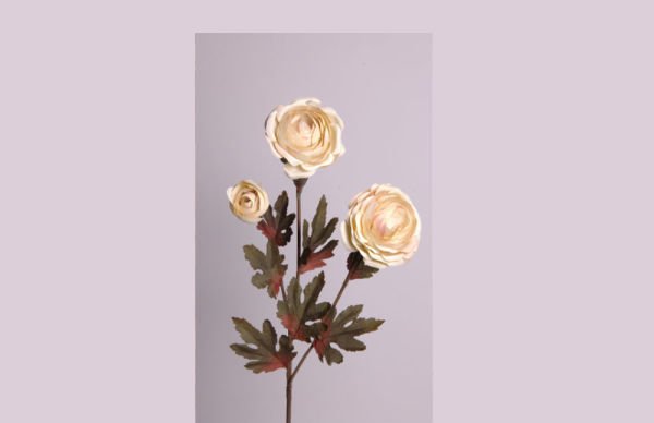 Yapay Çiçek Kamelya 76cm Krem