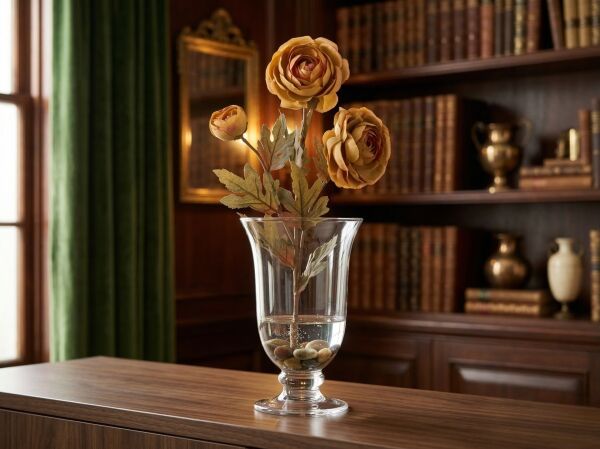 Yapay Kamelya Tek Dal 76 cm - Karamel