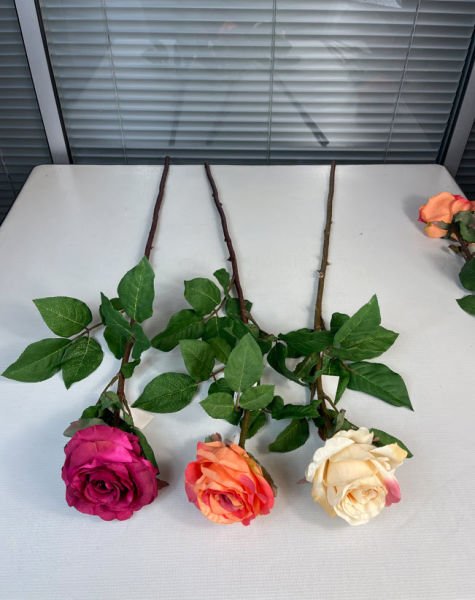 Yapay Çiçek Gül Koyu Kırmızı