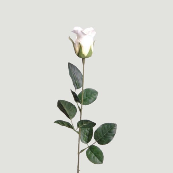 Yapay Beyaz Gül Tek Dal (72 cm)