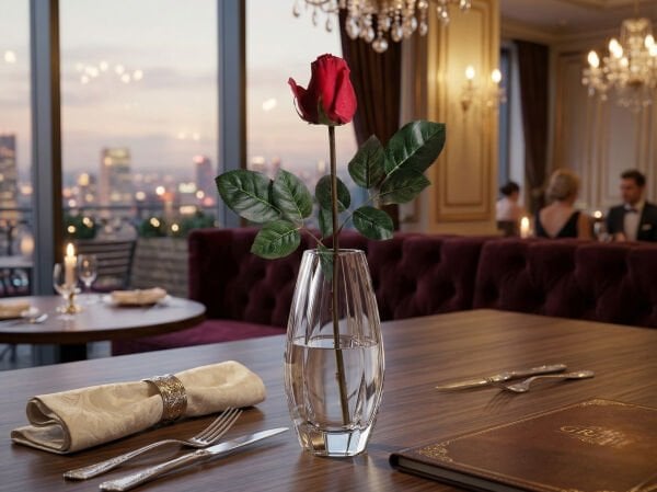 Yapay Kırmızı Gül Tek Dal (72 cm)