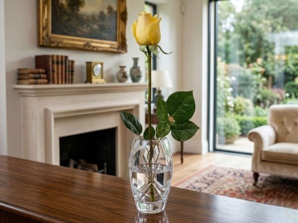 Yapay Sarı Gül Tek Dal (72 cm)