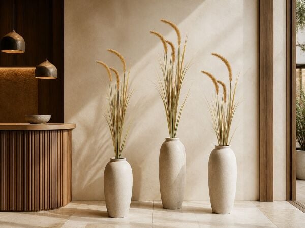 Yapay Pampas Otu Kahverengi Püsküllü 140 cm – Uzun Vazo Çiçeği