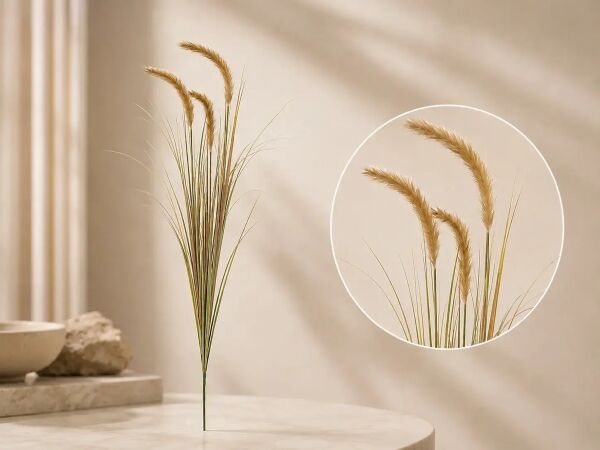 Yapay Pampas Otu Kahverengi Püsküllü 140 cm – Uzun Vazo Çiçeği
