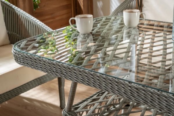 Rattan Masalı Bahçe Oturma Grubu Sanmarin Gri