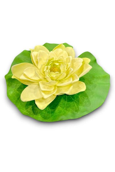 Yapay Nilüfer Çiçeği Lotus Krem 21cm