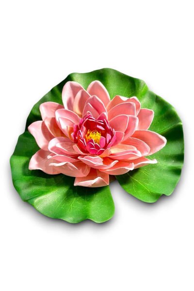Yapay Nilüfer Çiçeği Lotus Pudra Pembe 21cm