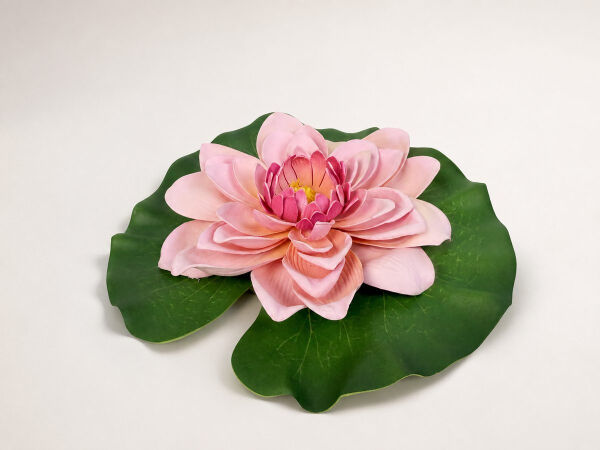 Yapay Nilüfer Lotus Çiçeği 21 cm Pudra Pembe