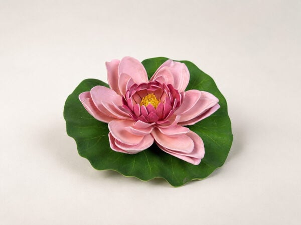 Yapay Nilüfer Lotus Çiçeği 21 cm Pudra Pembe
