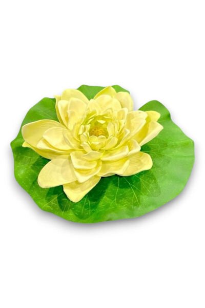 Yapay Nilüfer Çiçeği Lotus Krem 15cm