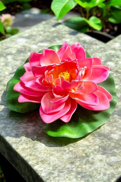 Yapay Nilüfer Çiçeği Pembe 15cm