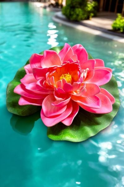 Yapay Nilüfer Lotus Çiçeği 15 cm Pembe