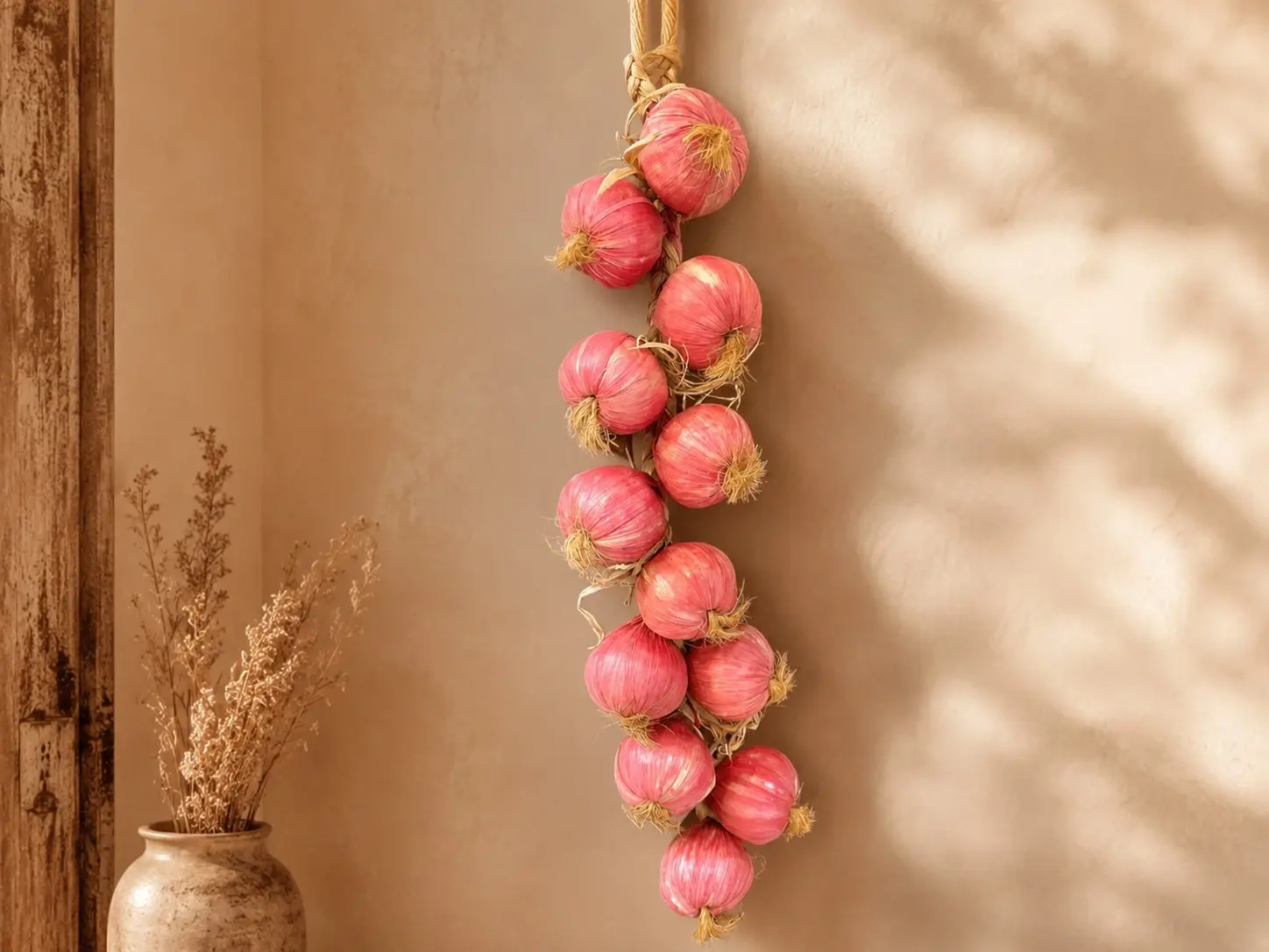 Dekoratif Yapay Soğan Salkımı 12'li 65 cm