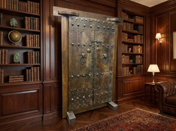 Masif Ahşap Eskitme Han Kapısı