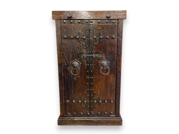 Annapark Masif Eskitme Aslan Motifli Han Kapısı Dolap