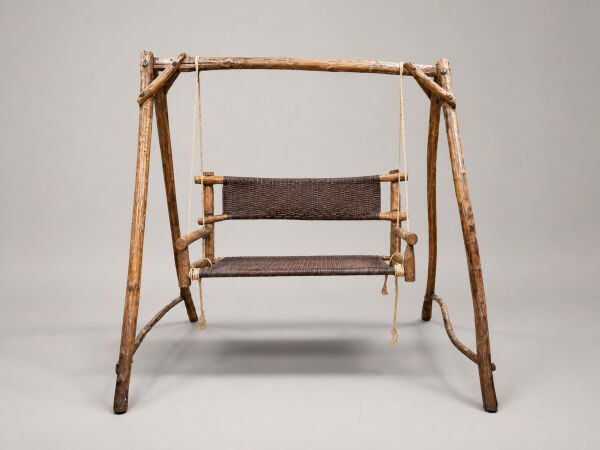İroko Ahşap Rattan Salıncak 175 cm