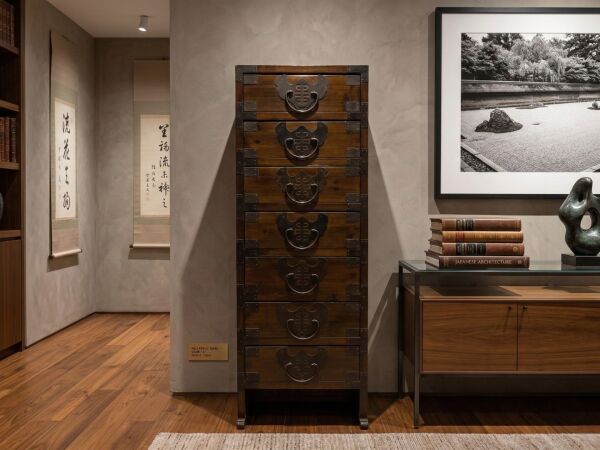 Masif Eskitme 7 Çekmeceli Konsol (122 cm)