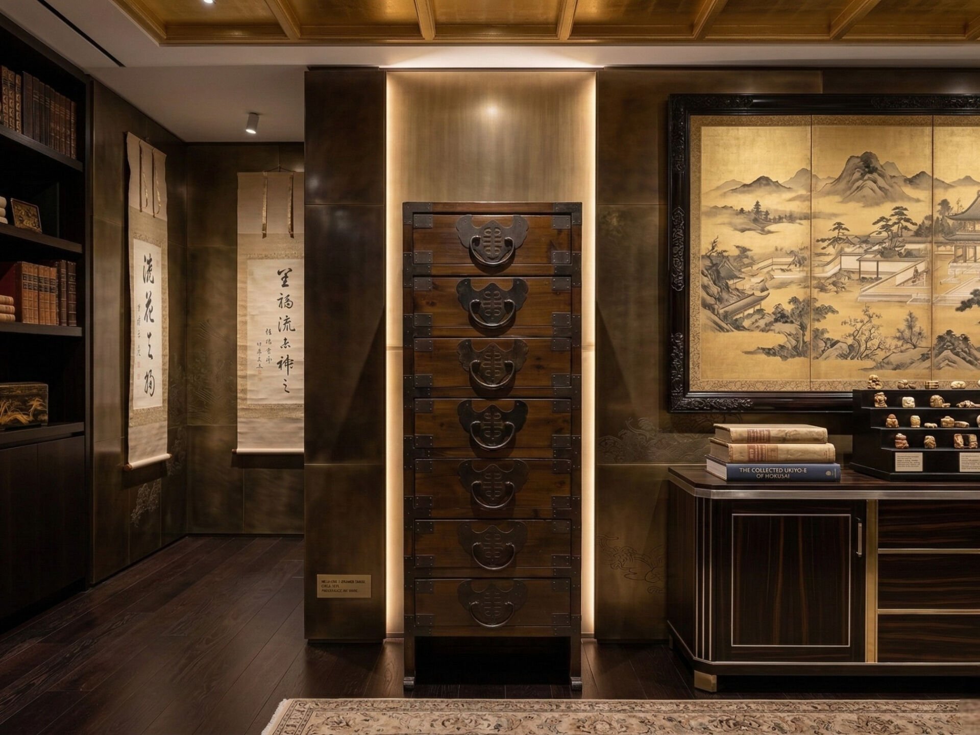 Masif Eskitme 7 Çekmeceli Konsol (122 cm)