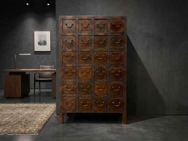 Masif Eskitme 24 Çekmeceli Konsol | 80x35x130 cm