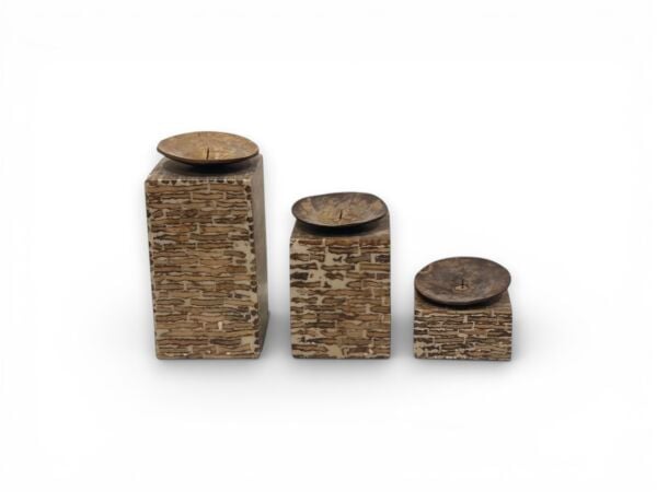 Coconut Tealight Mumluk 3'lü Set (Papua)