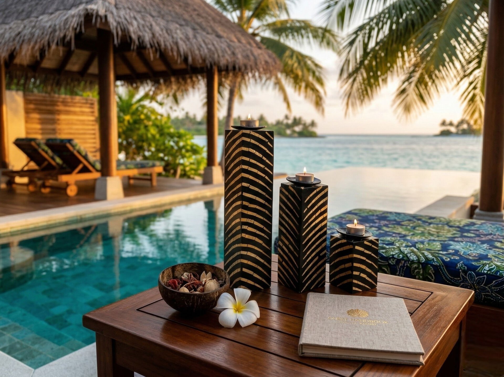 Coconut Tealight Mumluk 3'lü Set (Banana Black)