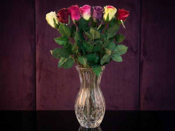 Koyu Kırmızı Tek Dal Yapay Gül - 65 cm