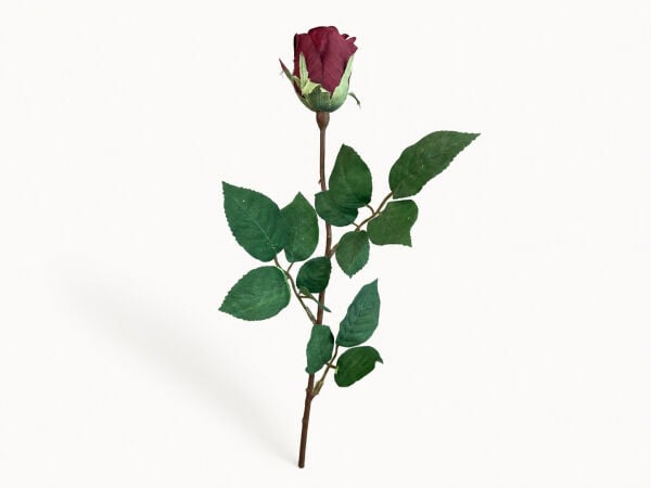Koyu Kırmızı Yapay Gül 65 cm