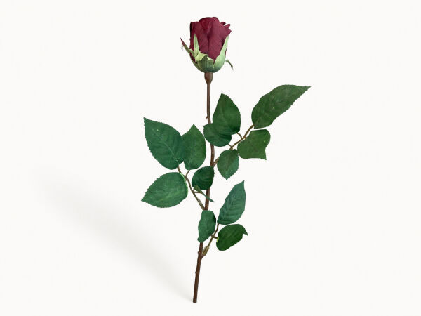 Yapay Gül Tek Dal 65 cm Bordo
