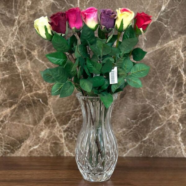 Koyu Kırmızı Tek Dal Yapay Gül - 65 cm