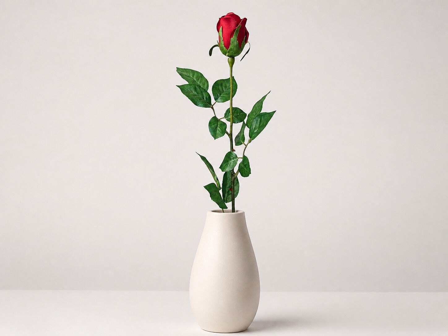 Yapay Gül Tek Dal 65 cm Kırmızı