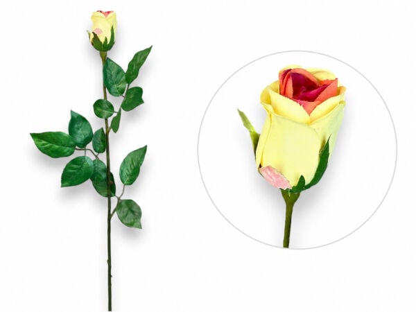 Yapay Gül Tek Dal 65 cm Sarı