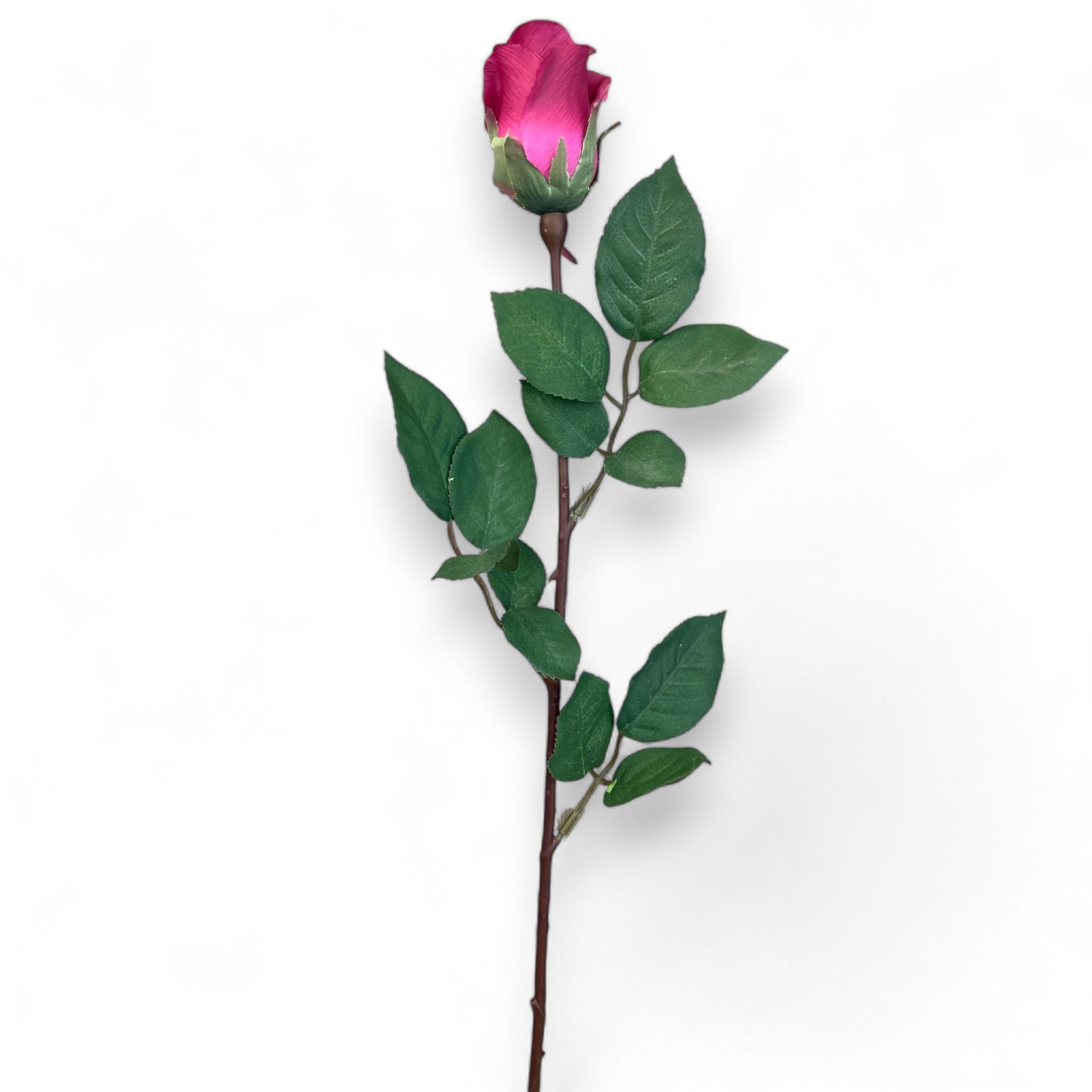 Koyu Pembe Tek Dal Yapay Gül - 65 cm