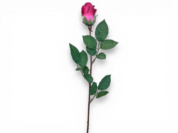 Koyu Pembe Tek Dal Yapay Gül - 65 cm
