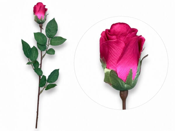 Yapay Gül Tek Dal 65 cm Fuşya
