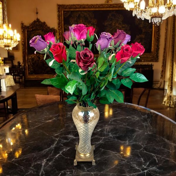 Mor Tek Dal Yapay Gül - 65 cm