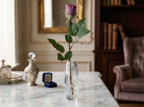 Mor Tek Dal Yapay Gül - 65 cm